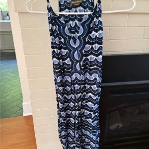 Tommy Bahama Blue and White Patterned Dress